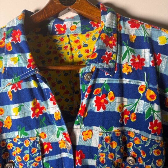 Carole Little Sport Vintage Blouse & Skirt Set Cottage Core Sz Large Skirt - Picture 7 of 13